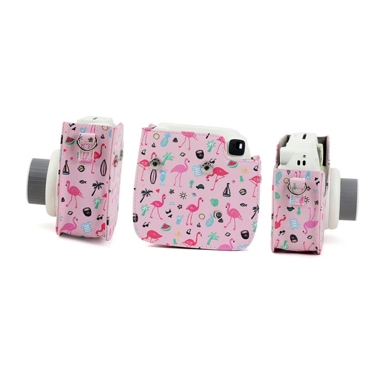 Homoyoyo 2-Pack Cute Pink Camera Bag for Fujifilm Instax Mini 9 - Waterproof Instant Camera Case with Adorable Pattern, Perfect for Travel & Photography Enthusiasts