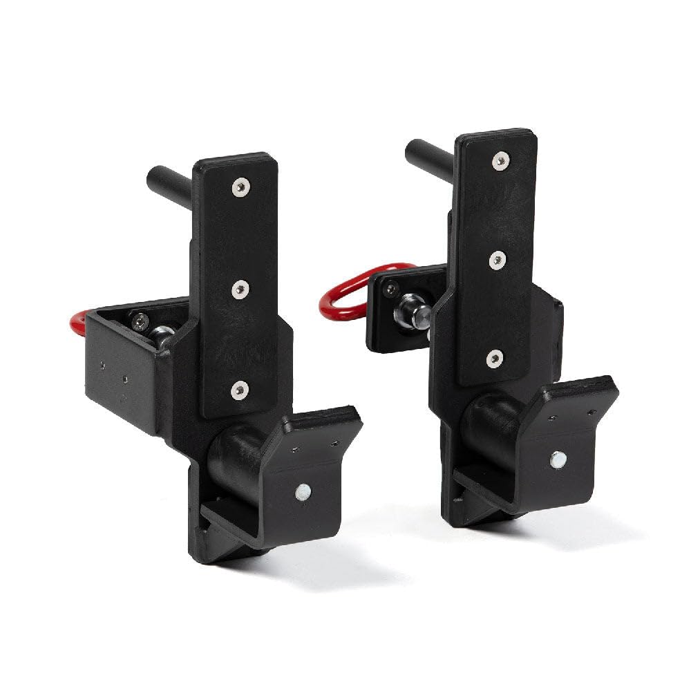 Titan Fitness X-3 Series Roller J-Hooks for Power Rack - Heavy Duty Barbell Supports for Weightlifting, CrossFit & Home Gym Workouts