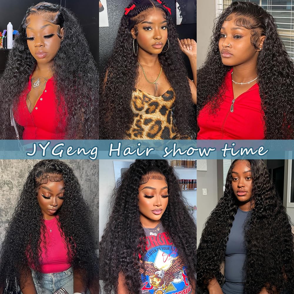 32 Inch Deep Wave Lace Front Wigs Human Hair - 13x6 HD Lace Pre Plucked 200% Density Glueless Wig with Baby Hair - Natural Looking Deep Curly Human Hair Wigs for Women - Perfect for Daily Wear, Cosplay, and Special Occasions