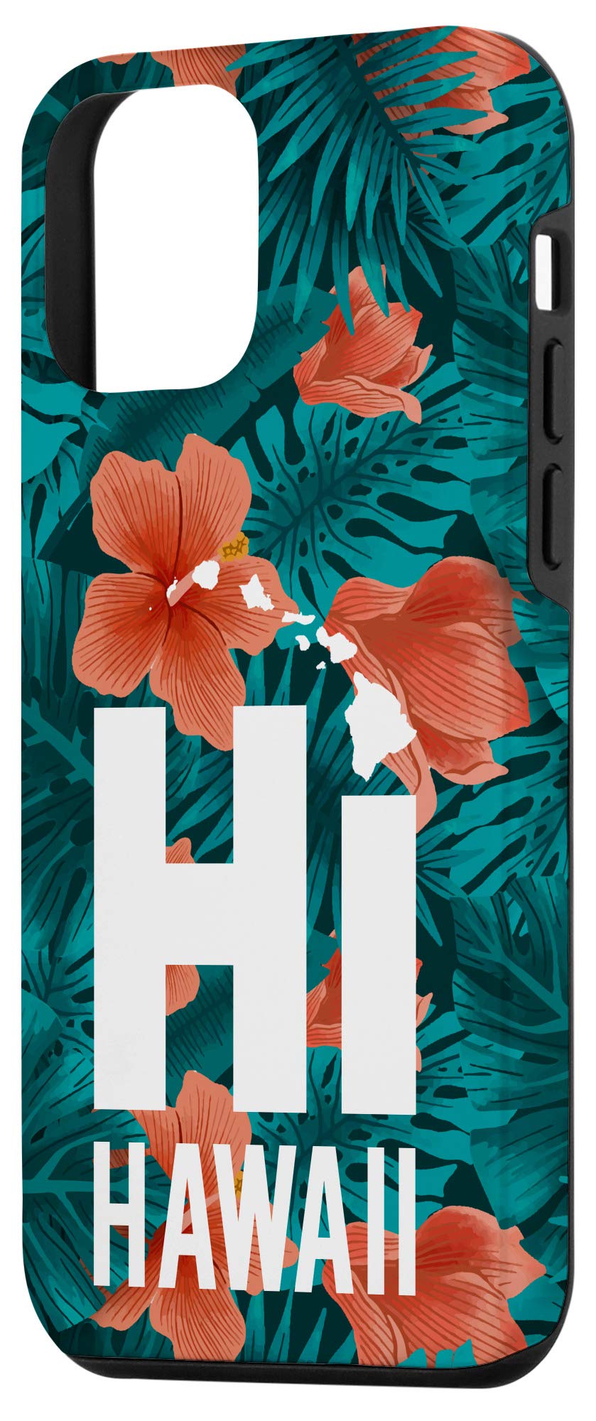 iPhone 12 Mini Case - Hawaiian Islands Floral Tattoo Design, Slim Protective Cover for iPhone 12 Mini - Perfect for Beach Vacation, Summer Travel & Tropical Theme Lovers