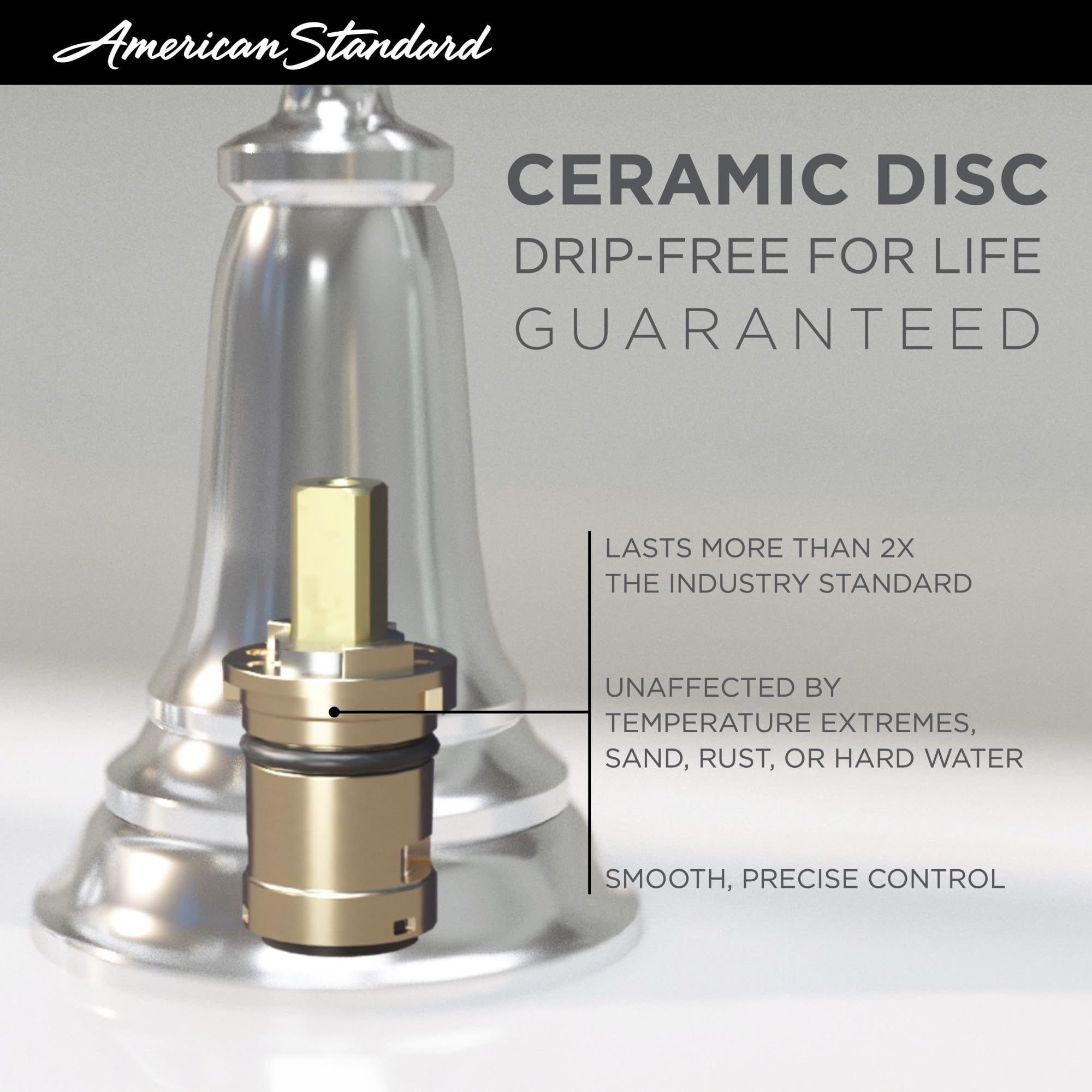 American Standard TU018508.002 Edgemere Bathtub Faucet & Shower Trim Kit with 1.8 GPM Water-Saving Shower Head & Cartridge - Polished Chrome - Perfect for Bathroom Remodel & Water Conservation
