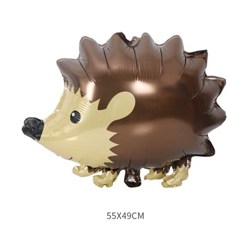 8 Pack Cute Animal Balloons - Hedgehog & Fox Helium Balloons for Birthday Party Decorations, Baby Shower Supplies, Gender Reveal, Kids Room Decor & Photo Backdrop