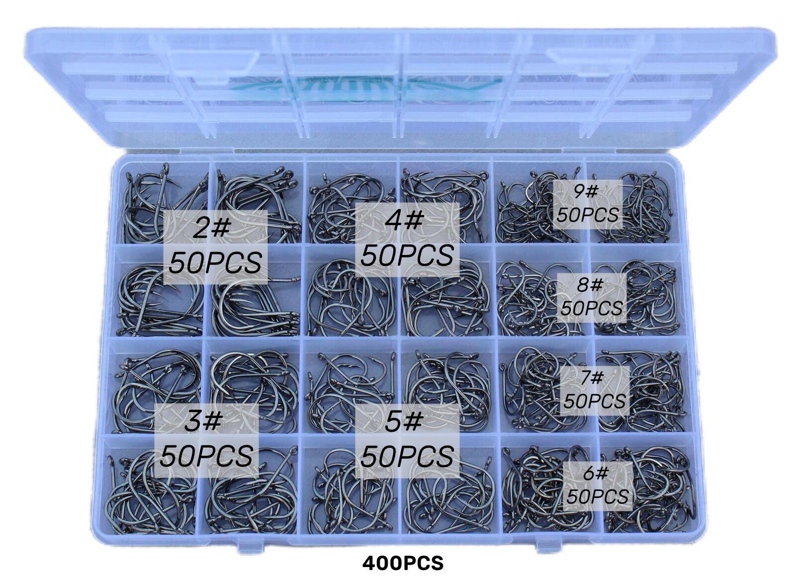 Premium Fishing Hooks Set for Freshwater & Saltwater Fishing - Bulk Worm & Catfish Hooks Kit - Durable Fishing Gear Equipment Supplies for Bass, Trout, and Saltwater Species - Perfect for Shore Fishing, Boat Angling, and Ice Fishing Adventures