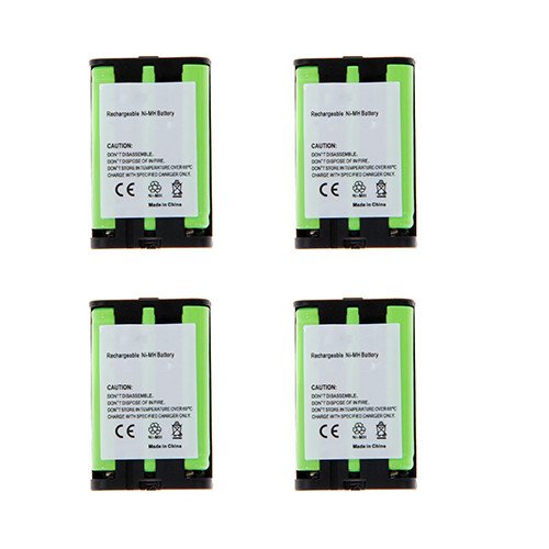 Panasonic KX-TGA300B Cordless Phone Replacement Batteries - 4-Pack Ni-MH 3.6V 800mAh Ultra High Capacity Rechargeable Batteries for Home & Office Use