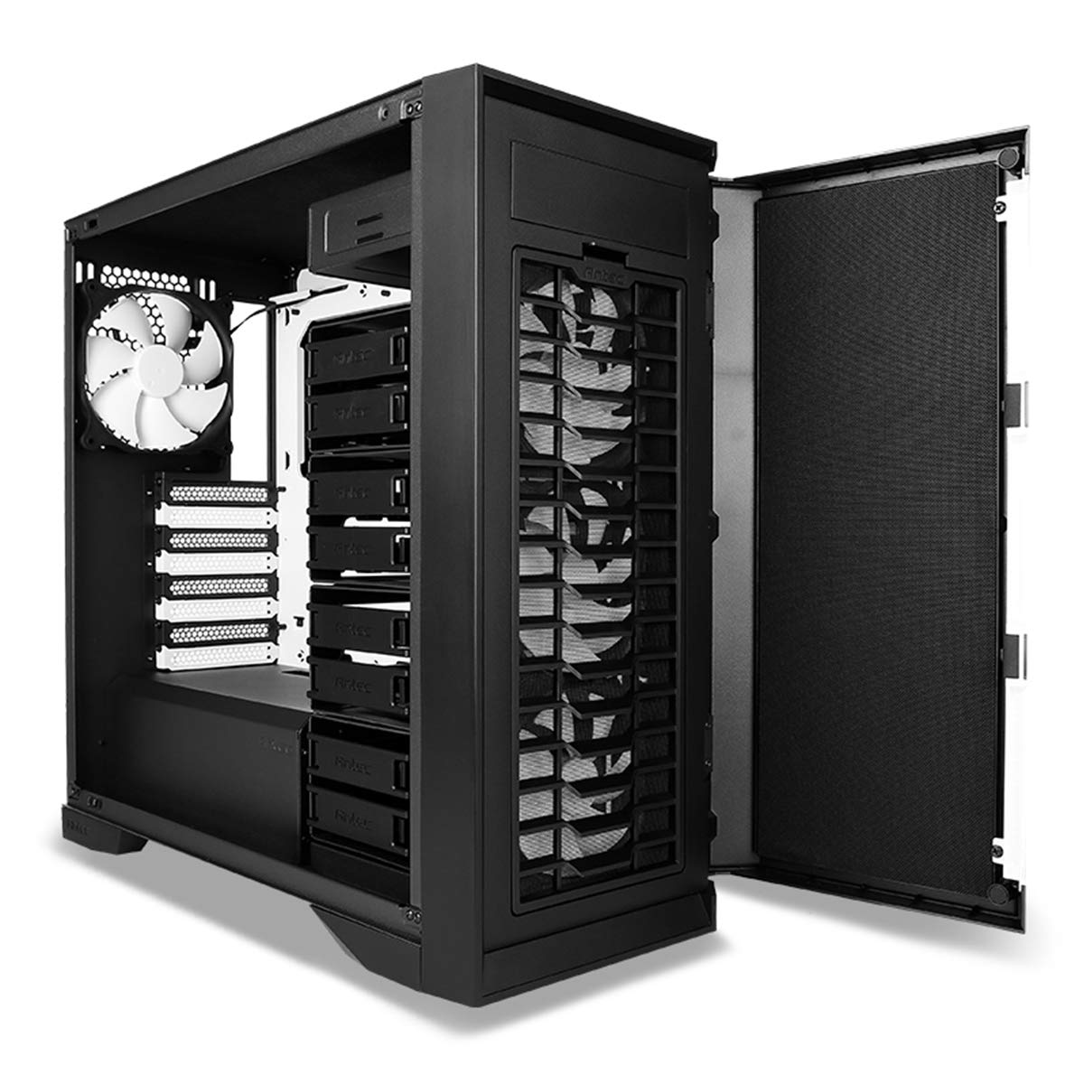 Antec P101 Silent Mid-Tower PC Case - Soundproof Computer Chassis with 4 Pre-Installed 120/140mm Fans & Noise-Dampening Panels | Perfect for Gaming Rigs, Workstations & Quiet Home Office Setups