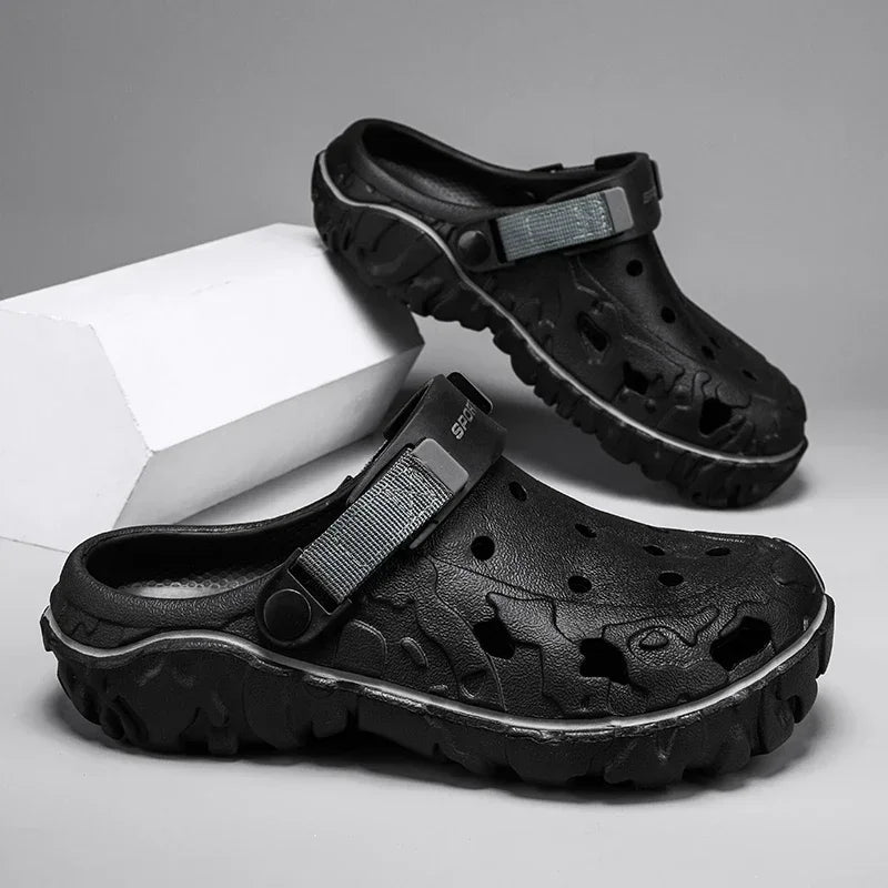 **40-47 Men's Summer Sandals - Breathable Outdoor Garden Clogs with Holes, Casual Water Shoes for Men - Ultra Comfortable Home Soft Slippers for Beach, Pool, Yard & Relaxation**