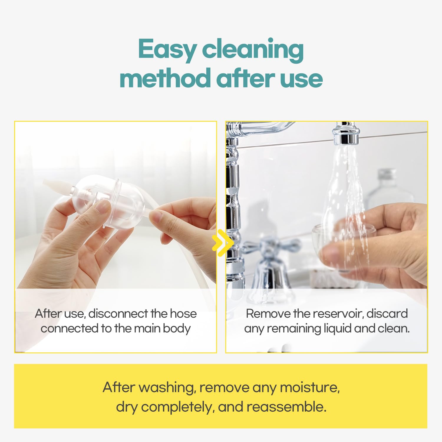 **HubiBaby Electric Nasal Aspirator for Babies & Toddlers - 2-in-1 Nose Cleaner with Nasal Mist Spray - Safe for Newborns & Infants (Yellow) - Perfect for Congestion Relief & Comfortable Sleep**