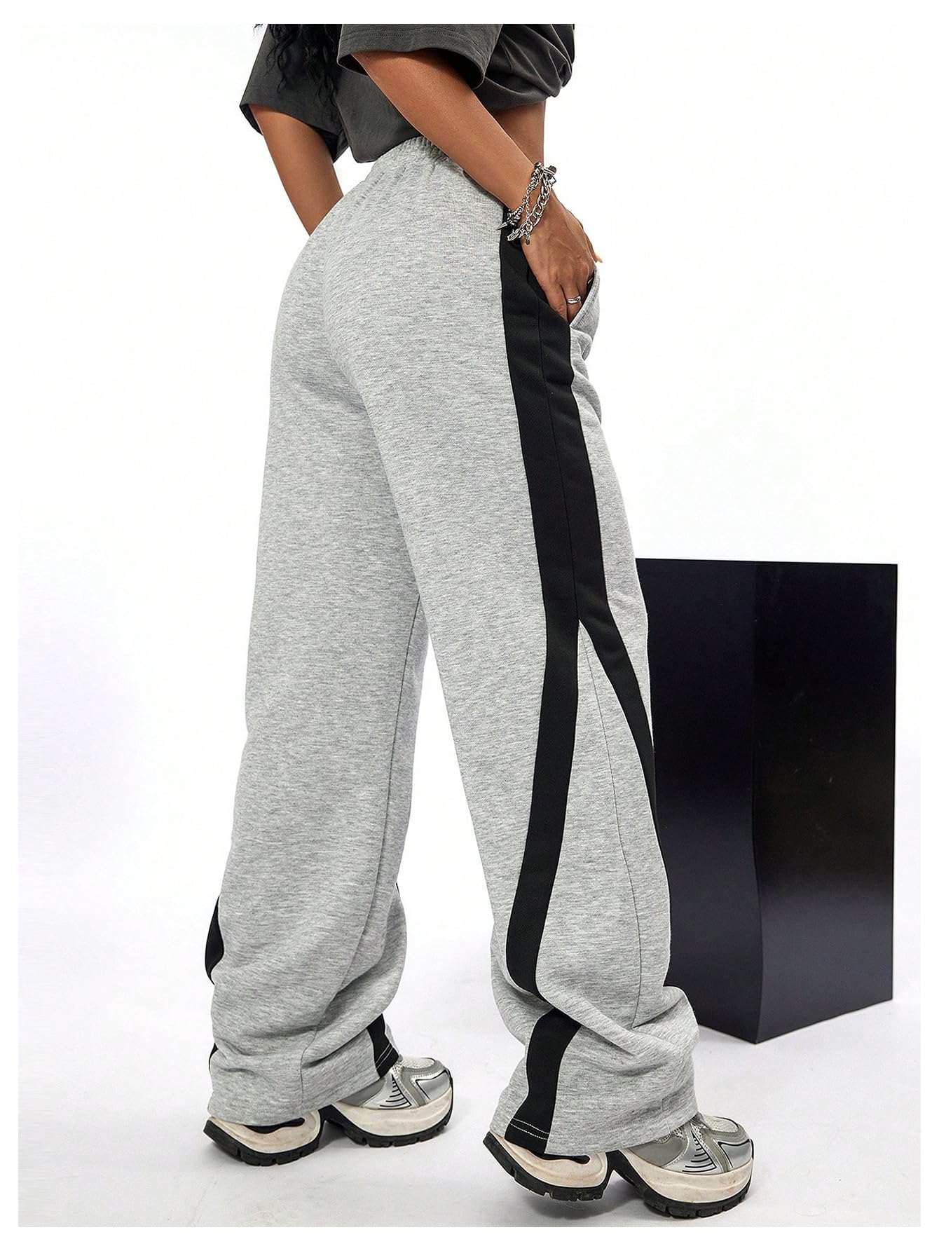 Girl's Wide Leg Sweatpants - High Waist Drawstring Baggy Pants for Workout & Casual Wear | Trendy Loungewear for Teens, Yoga, Running & Everyday Comfort