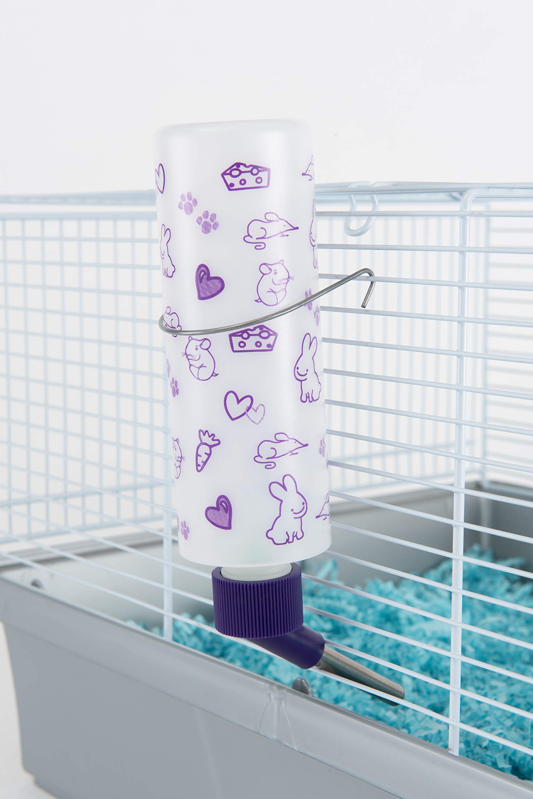 Lixit 8-Oz Weatherproof Small Animal Water Bottle - Leak-Proof Cage Mount for Rabbits, Ferrets, Guinea Pigs & Hamsters | Perfect for Indoor/Outdoor Cages, Travel Carriers & Pet Playpens
