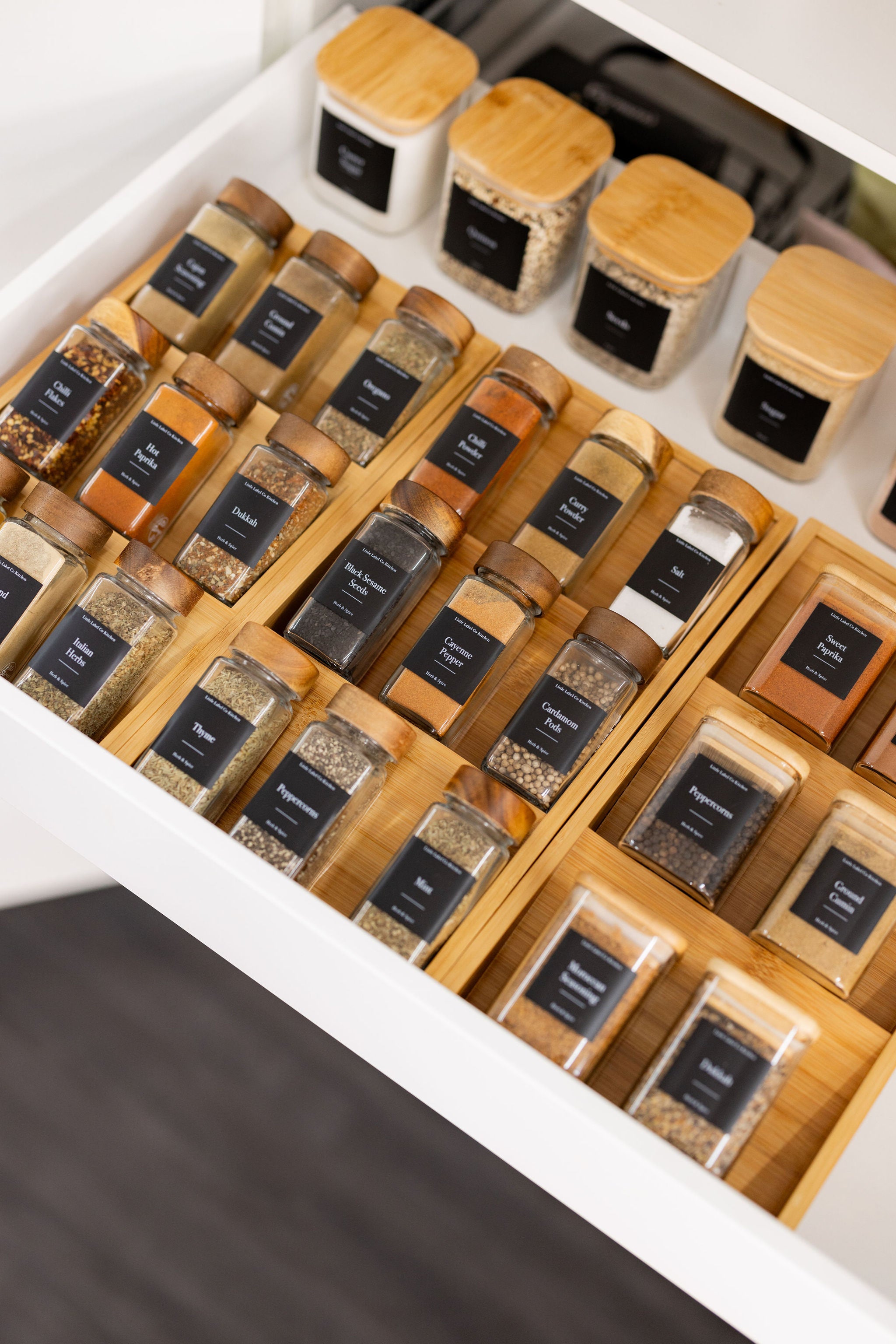 84-Piece Herb & Spice Stickers Square Labels Pack - Perfect for Kitchen Organization & Spice Jar Labeling