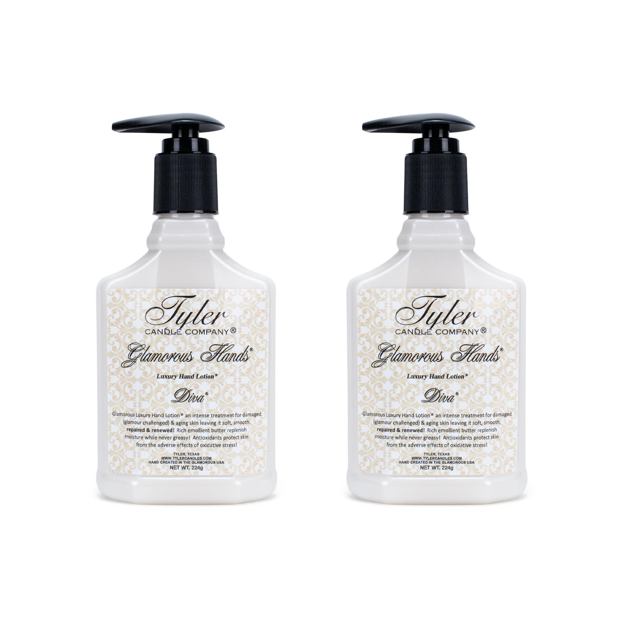 Tyler Luxury Hand Lotion 8 Oz - Hydrating Moisturizer for Dry Skin - Perfect for Home, Office & Travel Use