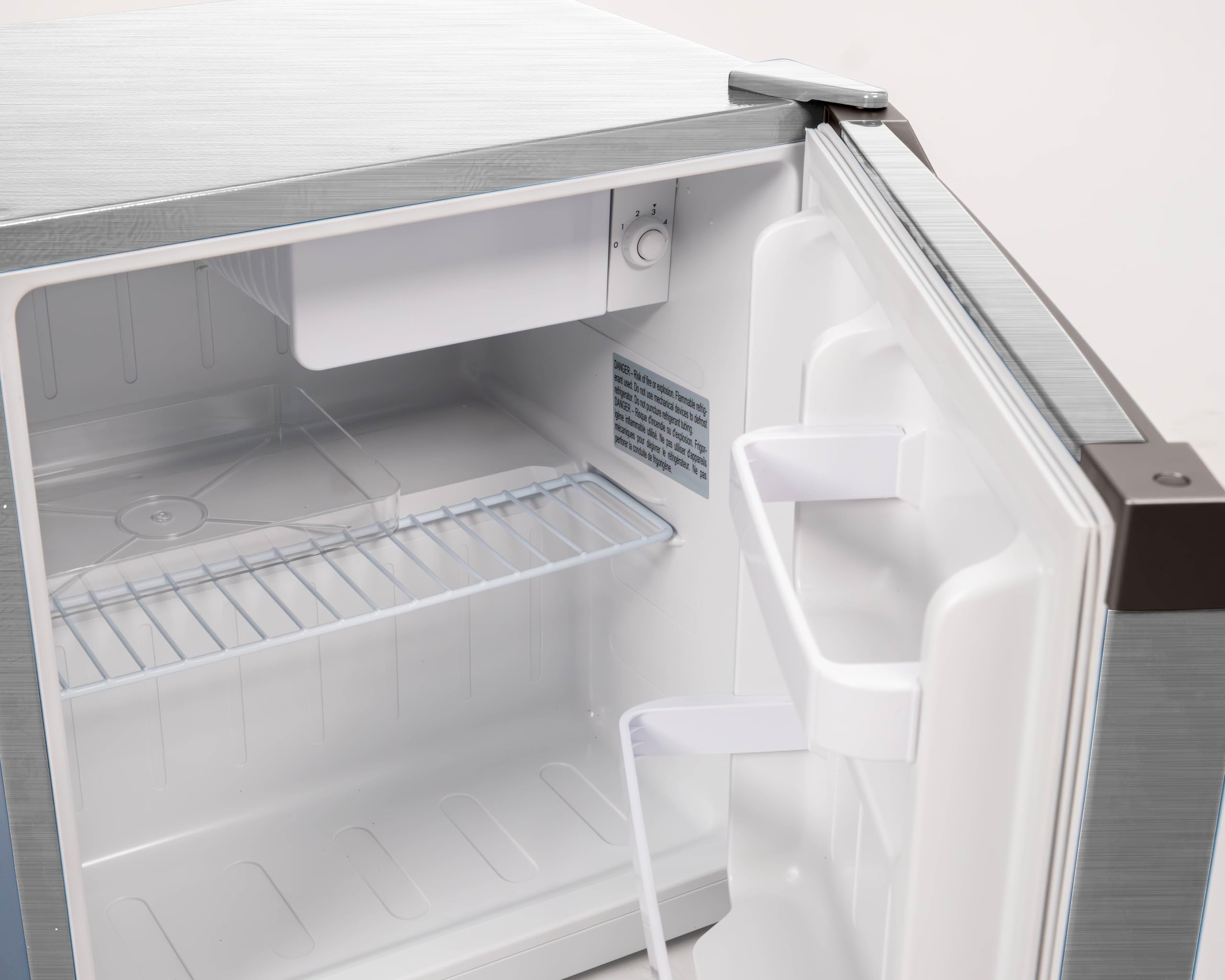 Frigidaire EFR180 1.6 Cu Ft Compact Single Door Mini Refrigerator - Stainless Steel Finish, Energy Efficient, Perfect for Dorm Room, Office, Bedroom or Small Apartment