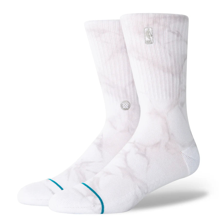 Stance NBA Logo Men's Socks - Light Grey | Premium Basketball Crew Socks for Sports & Casual Wear