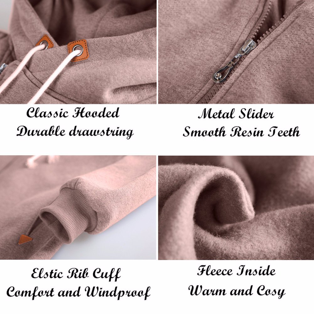 Newbestyle Women's Hoodies - Soft Jersey Hooded Jackets for Casual Wear, Outdoor Activities & Layering