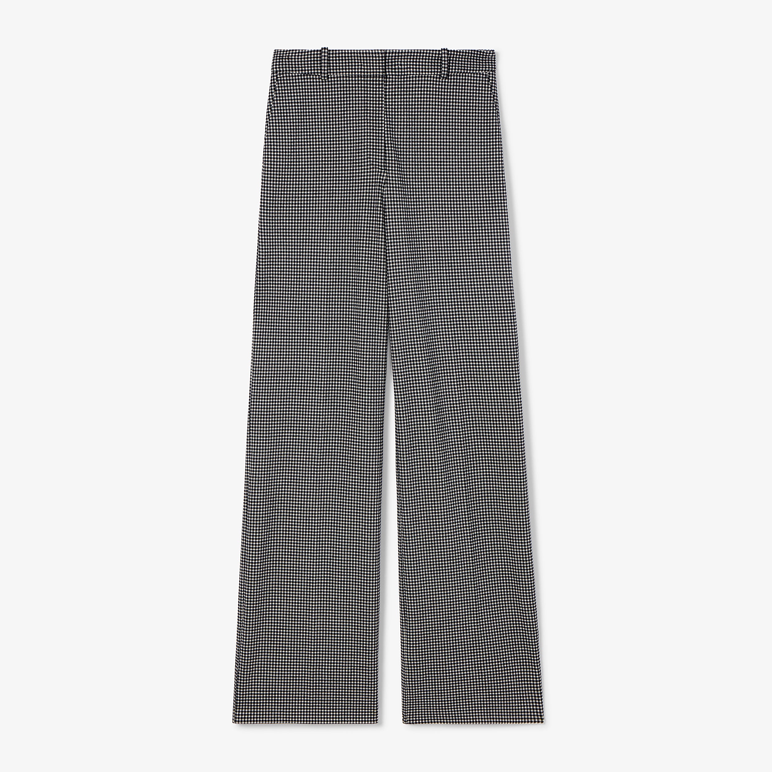 Tinsley Wide Leg Pants for Women - Soft Knit Suiting Fabric with Classic Check Pattern | Office Wear & Casual Outfits
