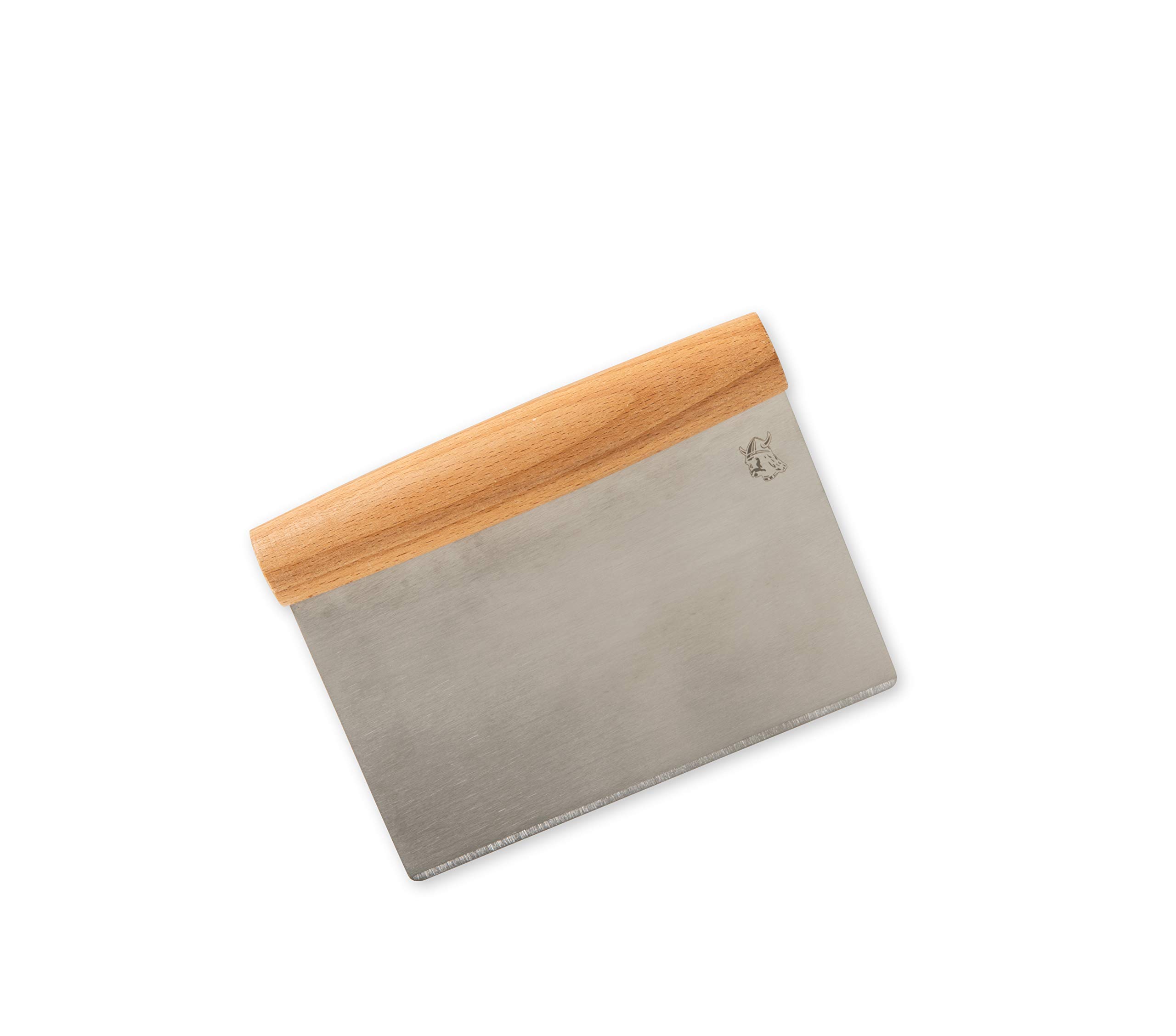 Nordic Ware Stainless Steel Dough Cutter with Comfortable Beechwood Handle - Perfect for Baking Cookies, Pastries & Pie Crusts | Commercial & Home Kitchen Use