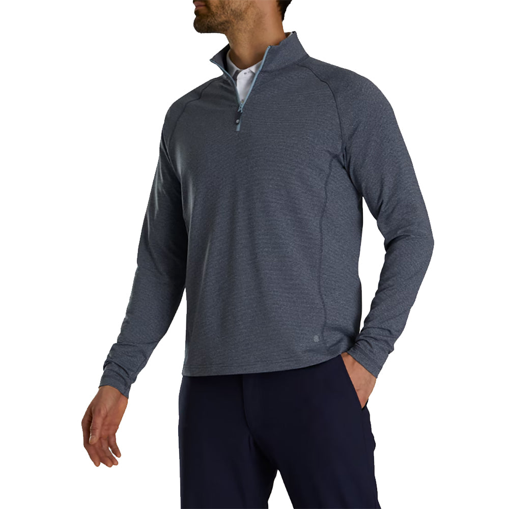 FootJoy Heather Brushed Men's Golf Midlayer Jacket - Lightweight & Warm Fleece Pullover for Golfers - Perfect for Cool Weather & Outdoor Sports
