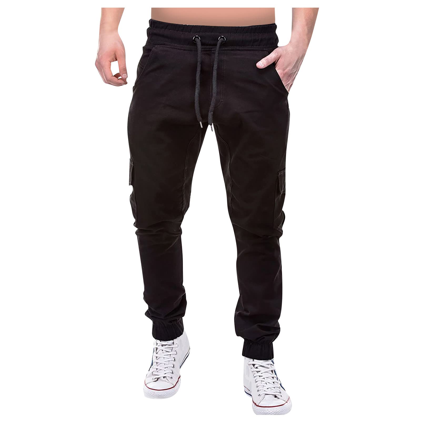 Men's Slim-Fit Cargo Pants - Military Tactical Work Pants with Multiple Pockets | Durable Outdoor Combat Pants for Hiking, Camping & Casual Wear
