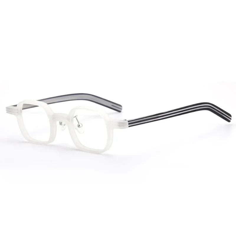 Aror Unisex Full Rim Square Acetate Titanium Eyeglasses 49410 - Stylish & Durable Frames for Men & Women - Perfect for Reading, Work, and Everyday Fashion