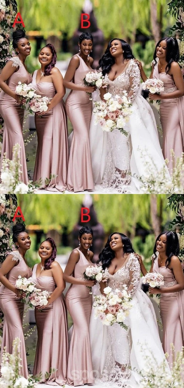 Mismatched Mermaid Maxi Long Bridesmaid Dresses for Wedding Party - WG1834 | Elegant Formal Gowns for Beach, Church & Evening Ceremonies