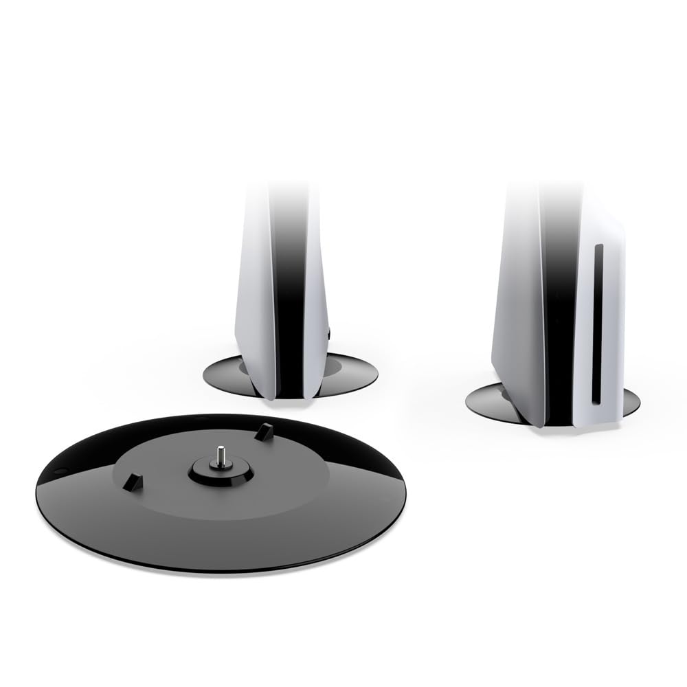 JOYSOG Vertical Stand for PS5 Slim Console - Compatible with Digital Edition & Disc Version, Base Stand with Screws & Accessories - Perfect for Gaming Setup & Space Saving