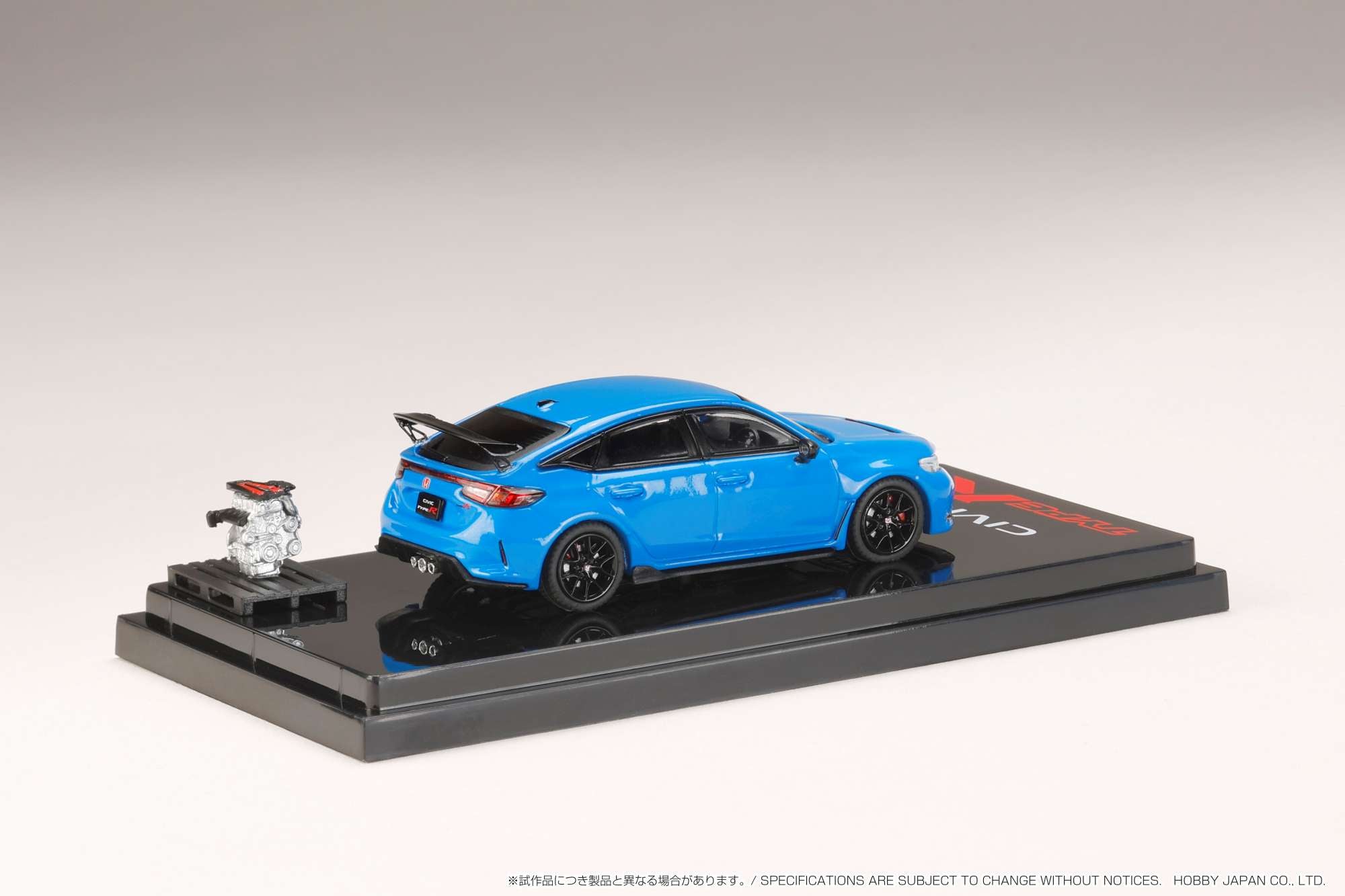 1:64 Honda Civic Type R (FL5) Diecast Model Car with Detailed Engine Display - Racing Blue Pearl - Perfect for Collectors, Display Cases & Racing Enthusiasts