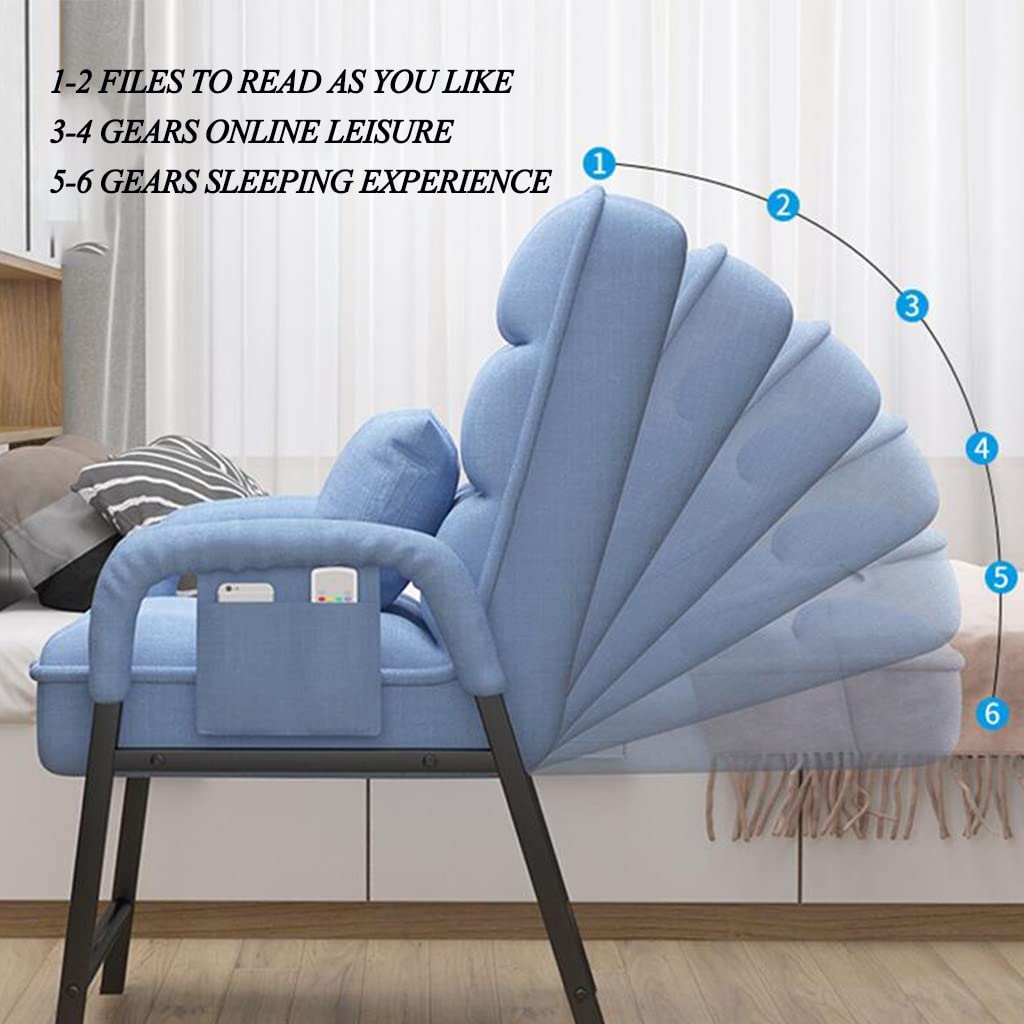 Ergonomic High Back Office Chair - Modern Fabric Upholstered Lounge Chair with Steel Frame & Side Pocket - Comfortable Armchair for Home Office, Bedroom or Living Room (Perfect for Working, Relaxing & Reading)
