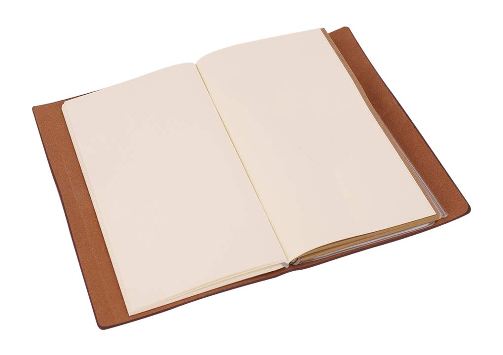 Premium A6 Leather Travelers Notebook - Blank Sketchbook & Journal for Artists, Writers, Students | Perfect for Travel Diary, Creative Sketching, Note Taking & Journaling