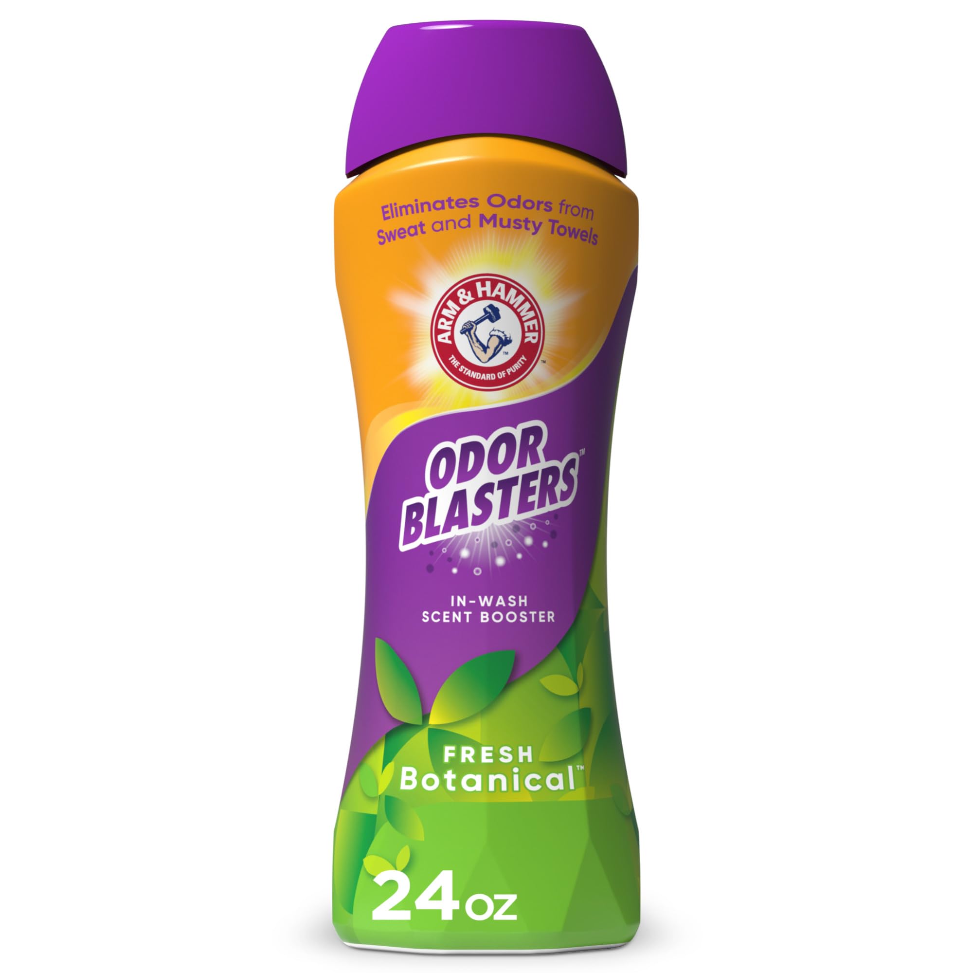 ARM & HAMMER Odor Blasters In-Wash Scent Booster, Fresh Botanical - 24 Oz | Laundry Detergent Enhancer for Long-Lasting Fragrance | Perfect for Gym Clothes, Workout Gear & Musty Fabrics