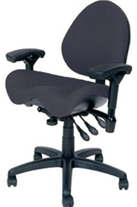 ErgoGenesis Mid Back Office Chair J752 B6 Staccato Grade 1 - Adjustable Lumbar Support for Home & Office Workspace, Perfect for Long Hours Sitting at Desk or Computer Workstation