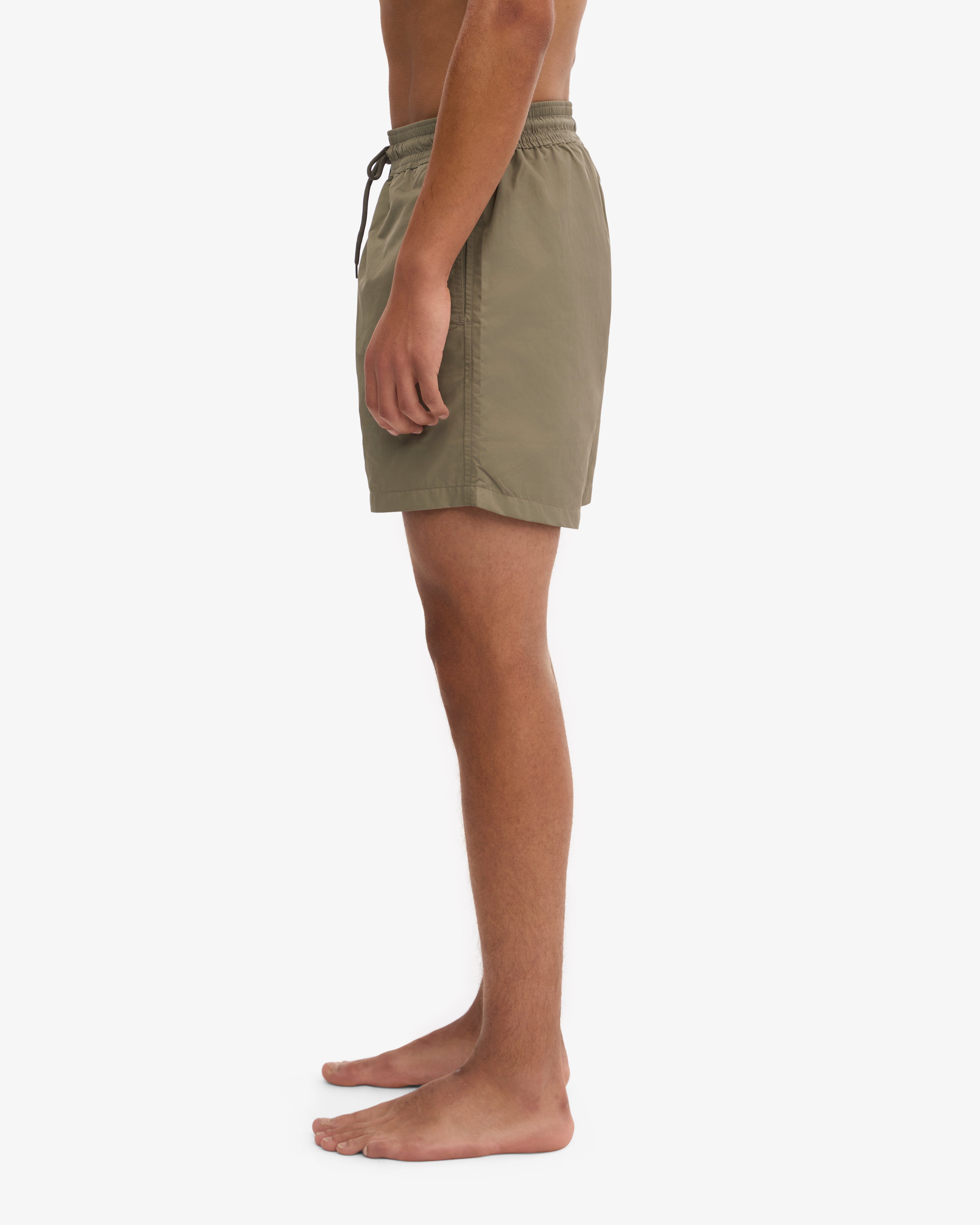 Classic Men's Swim Shorts - Quick Dry, Comfortable & Stylish Dusty Olive Color for Beach, Pool & Summer Vacations