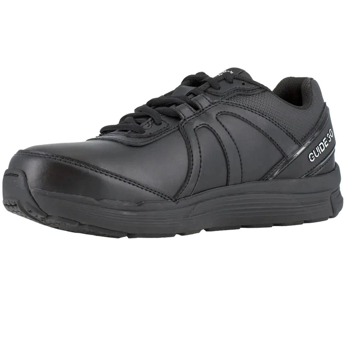 Men's Black Steel Toe Athletic Work Shoes - Lightweight Safety Sneakers for Construction, Warehouse & Outdoor Jobs