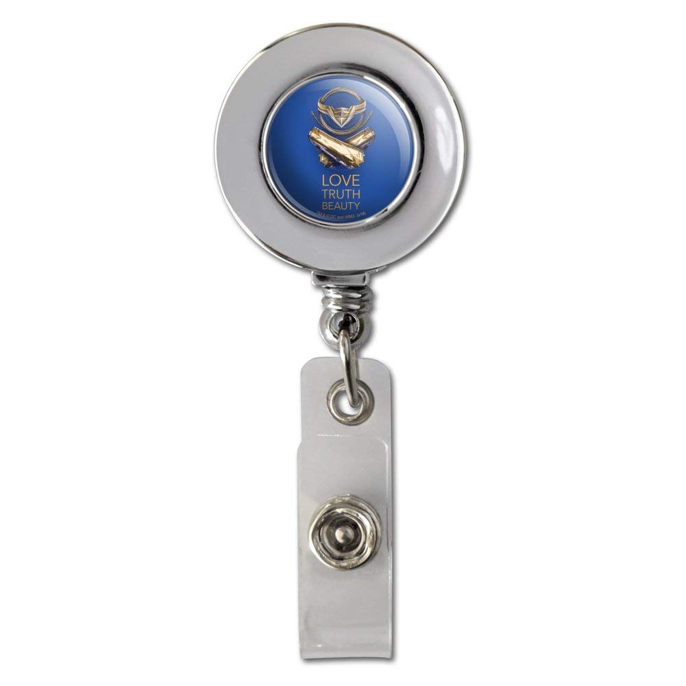 Wonder Woman ID Badge Holder - Retractable Clip for Work & Events