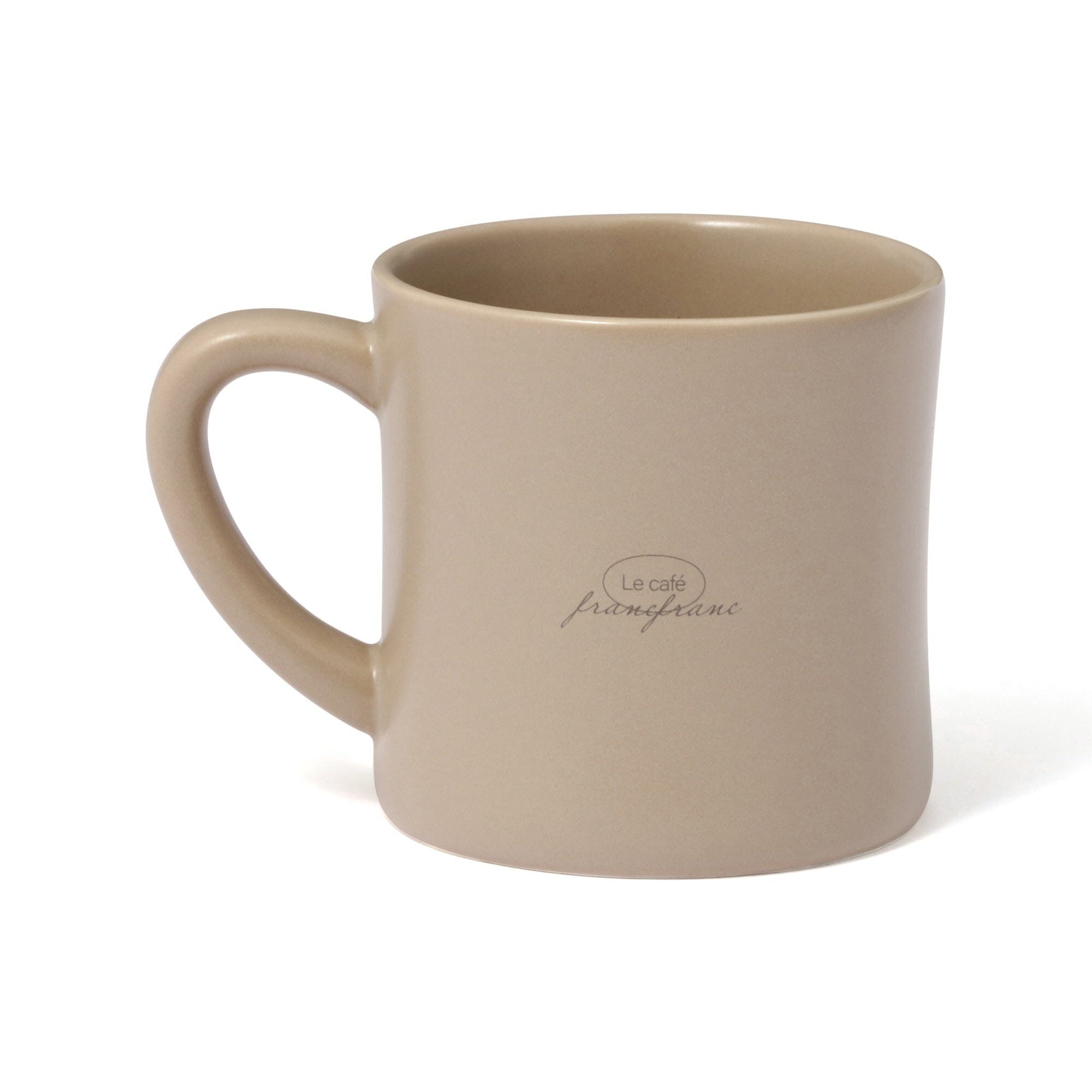 Premium Le Cafe Coffee Set - Brown Ceramic Mug & Saucer for Home, Office, or Gift - Perfect for Espresso, Latte & Tea Lovers