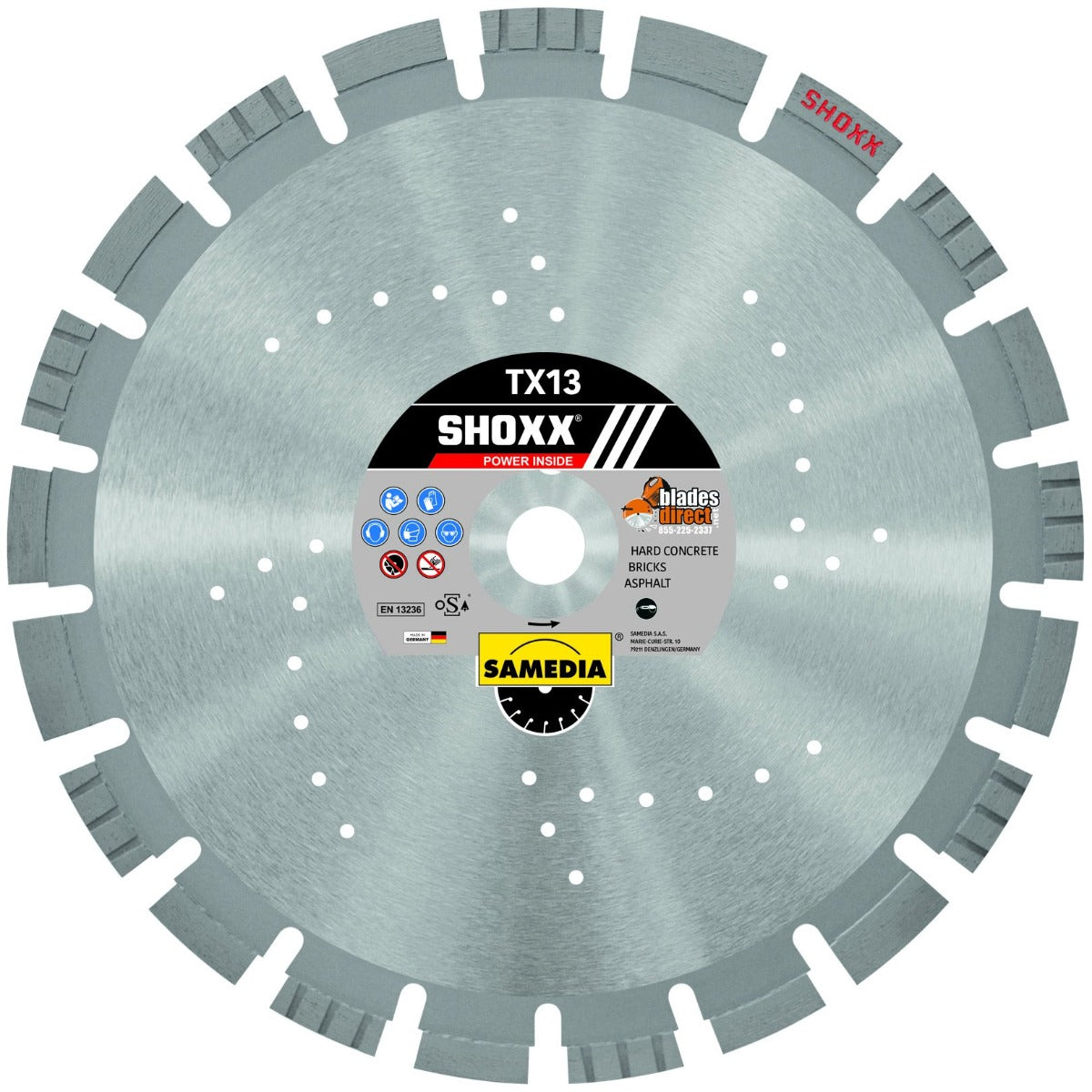 Samedia SHOXX TX13 Diamond Blade - Premium Cutting Tool for Tile, Stone & Concrete - Perfect for DIY Projects & Professional Construction Work