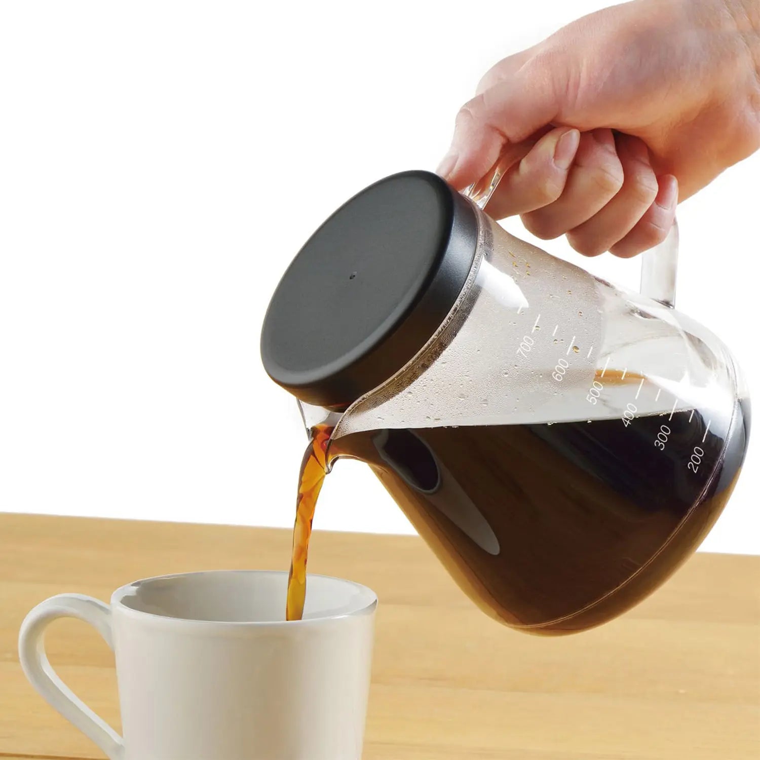 Unbreakable Akebono Polyester Resin Coffee Server with Lid - Durable & Heat-Resistant for Home, Office, and Restaurant Use
