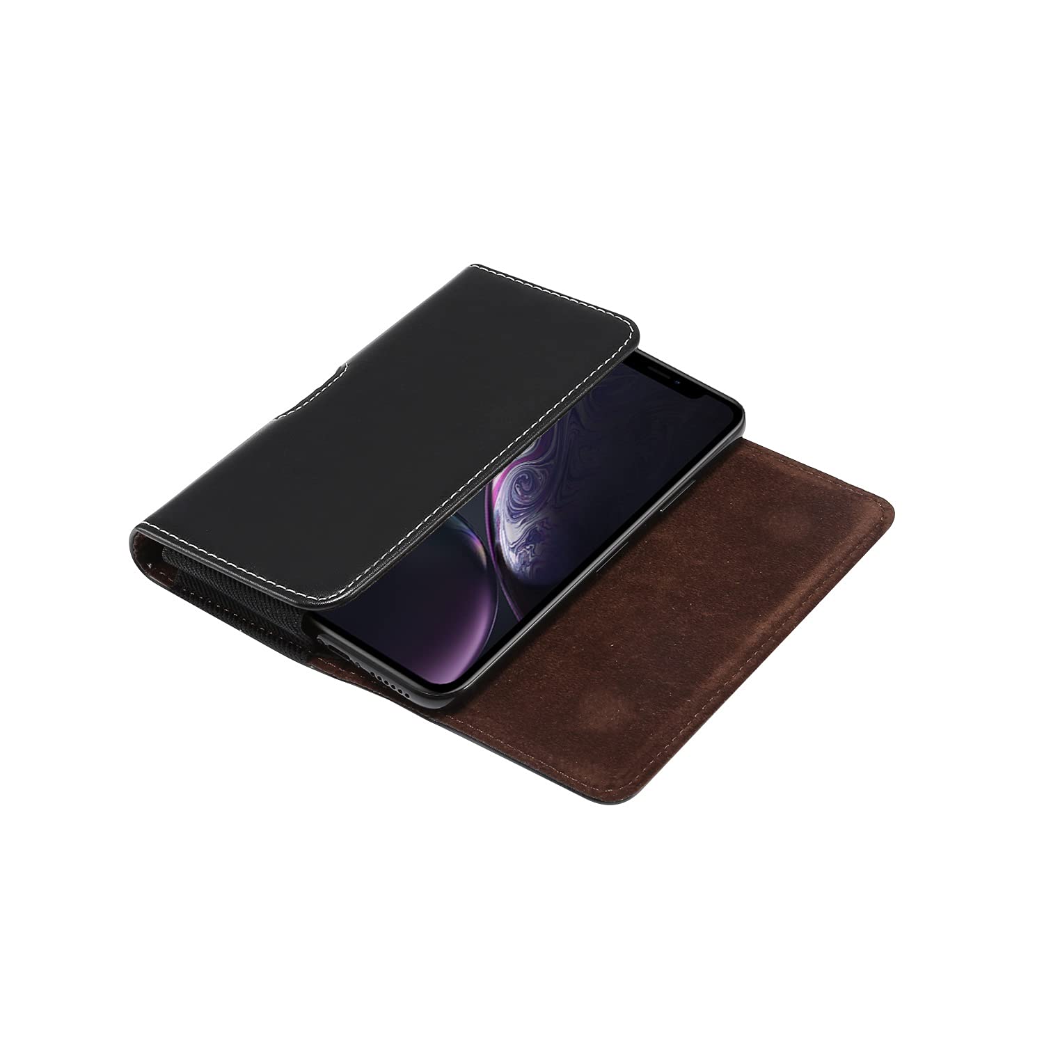 Premium Leather Phone Pouch Holster Case for iPhone 11 Pro/XS/X & Samsung S10e/S9/S8/S7/S6 Edge - Belt Loop & Clip for Secure Carry - Perfect for Work, Travel & Outdoor Activities