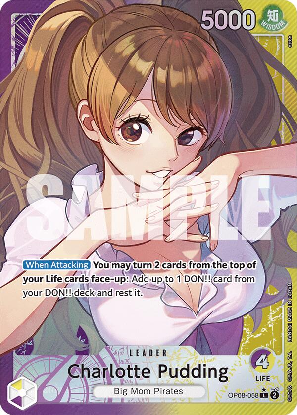 Charlotte Pudding (058) Parallel Rare - One Piece Card Game OP08-058 - Collectible Trading Card for Anime Fans & Deck Builders - Perfect for Gaming, Collecting & Display
