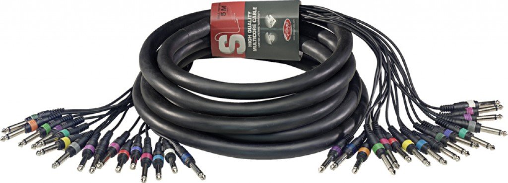 Stagg 15ft Multicore Audio Cable - 16 x Mono 1/4