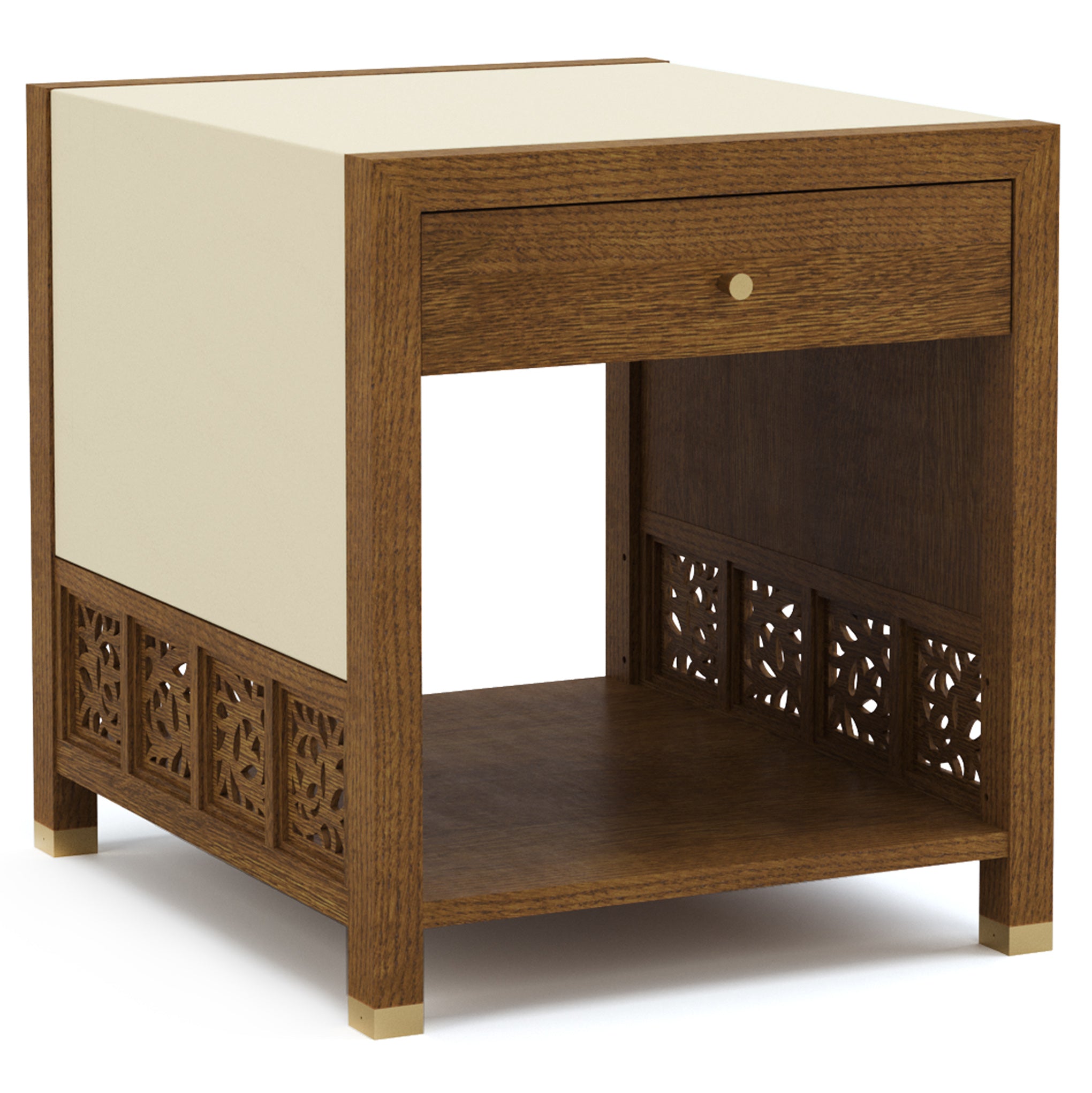Surrey Hills Trellis End Table - Elegant Side Table for Living Room, Bedroom, or Patio - Perfect for Home Decor & Small Space Furniture
