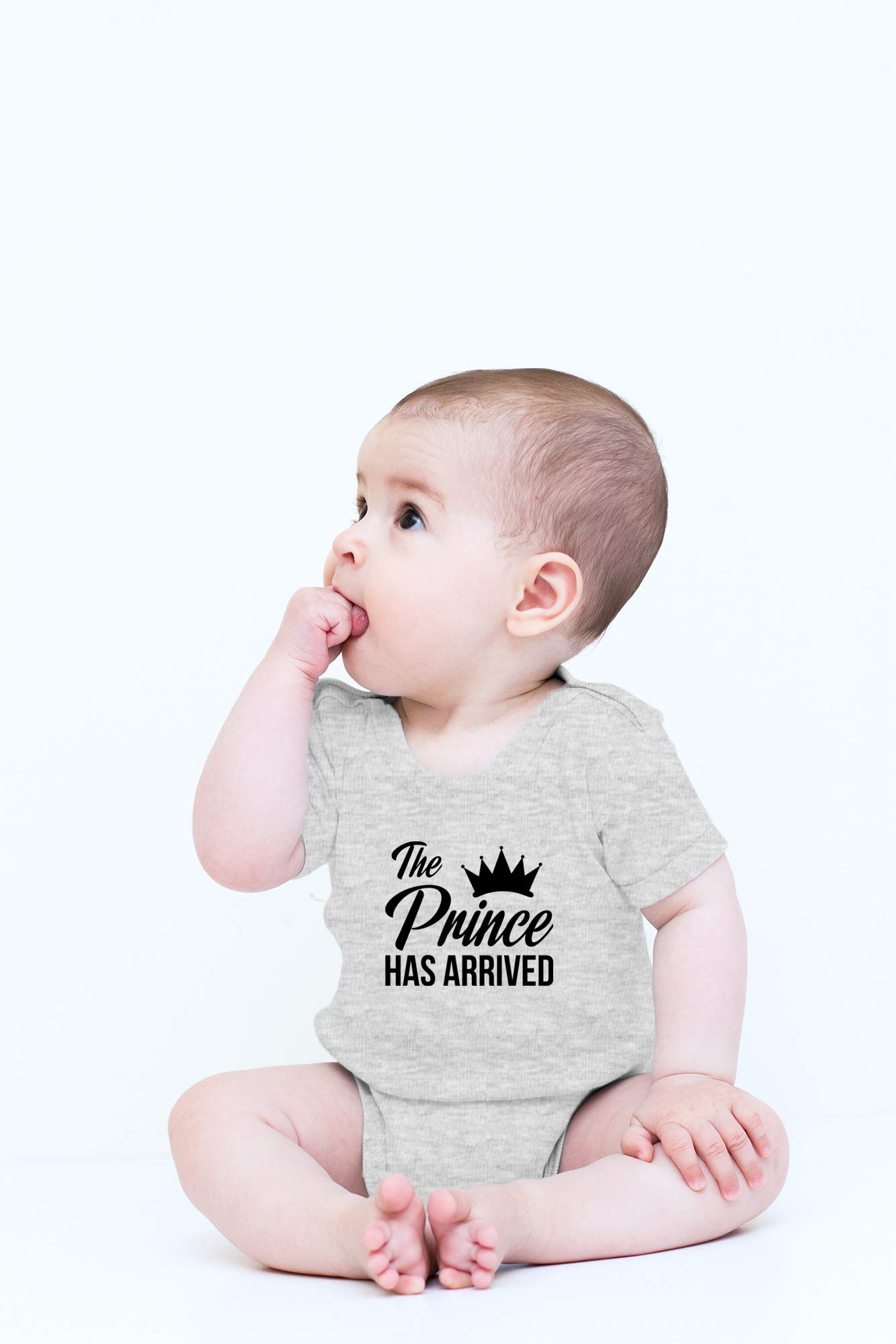 Funny Newborn Bodysuit Outfits for Boys | 'The Prince Has Arrived' Baby Clothes by CBTwear | Perfect for Photo Shoots, Birthday Parties & Special Occasions