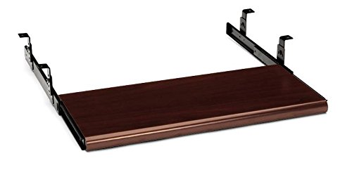 HON Slide-Away Woodgrain Keyboard Tray - Mahogany Finish, Under Desk Keyboard Platform for Office & Home Workspace, Ergonomic Computer Accessory for Comfortable Typing