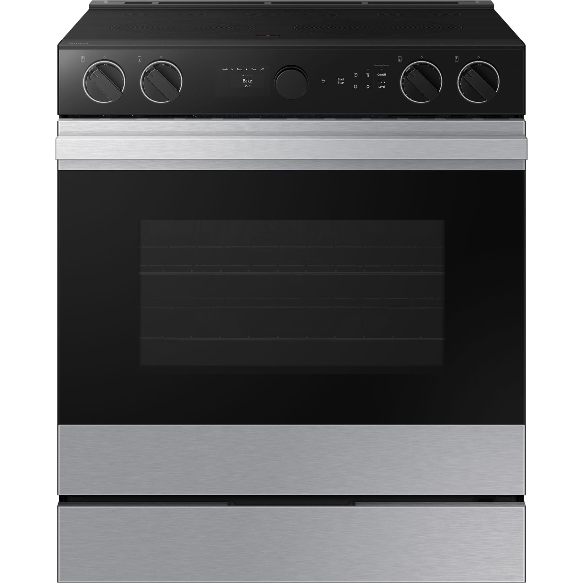Samsung NSE6DG8700SRAC Slide-In Electric Range - 30 Inch Stainless Steel Smart Oven with Convection & Air Fry - Perfect for Modern Kitchens & Home Cooking