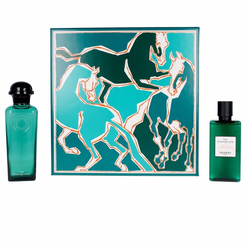 Hermès Eau D'Orange Verte Cologne 100ml & Shower Gel 80ml Luxury Gift Set for Men - Fresh Citrus Scent for Daily Wear, Special Occasions & Gifting