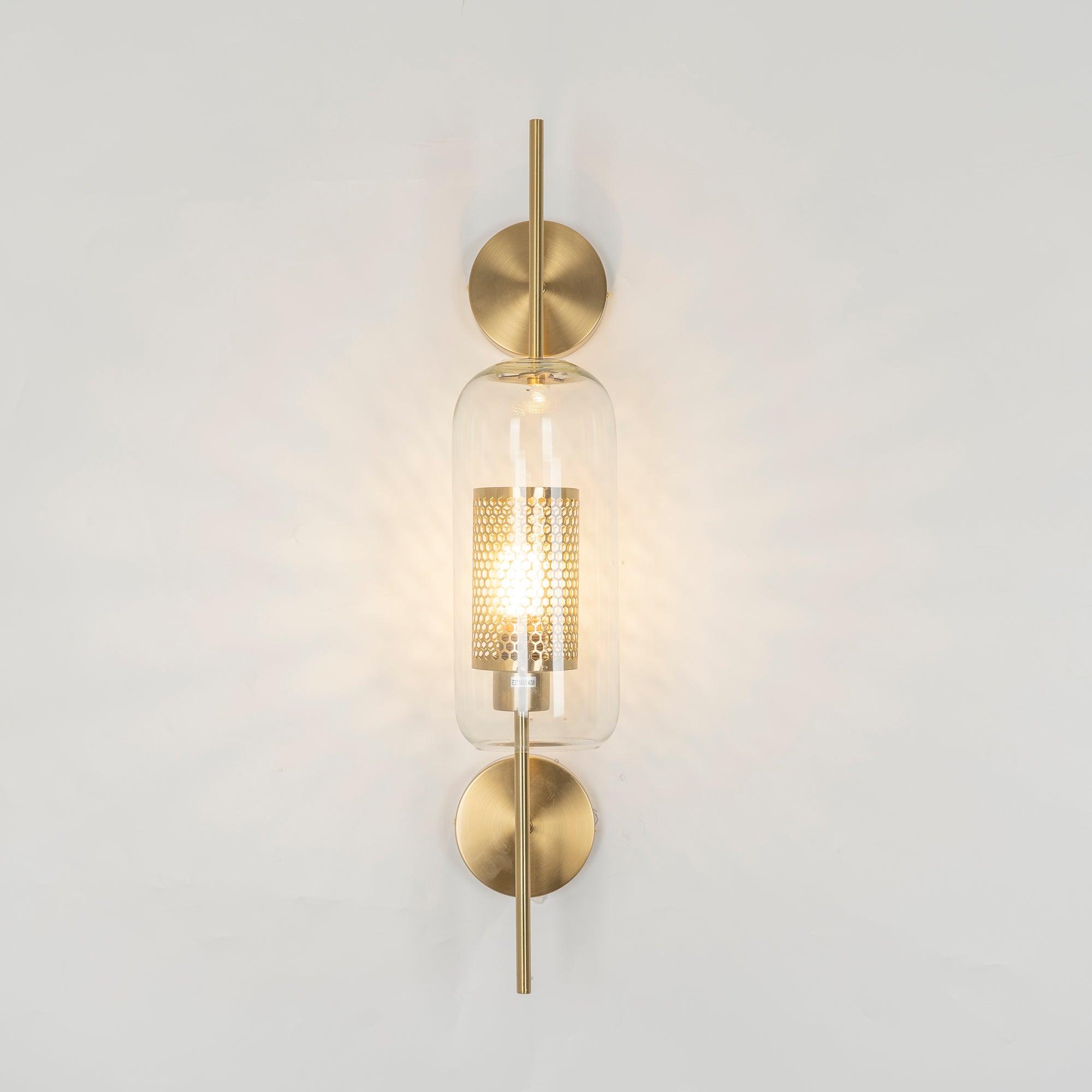 Chiswick Modern Glass Wall Light - Sleek Indoor/Outdoor Sconce for Living Room, Bedroom, Patio & Hallway Lighting - Energy Efficient LED Wall Lamp for Home Decor