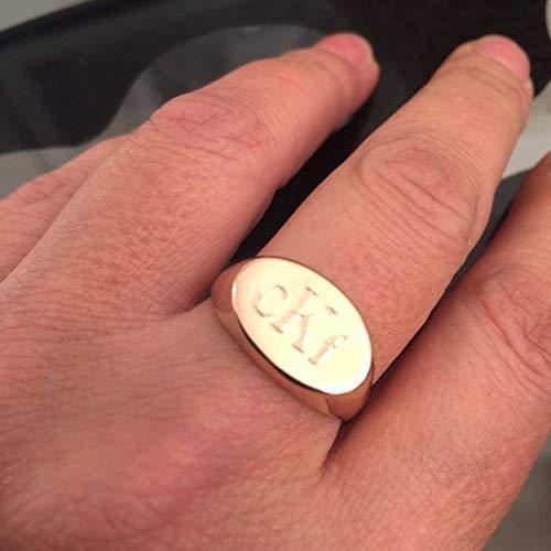 Personalized Engraved Signet Ring for Women - Custom Monogram Initial Letter Ring - Unique Gift for Her - Perfect for Weddings, Anniversaries & Special Occasions
