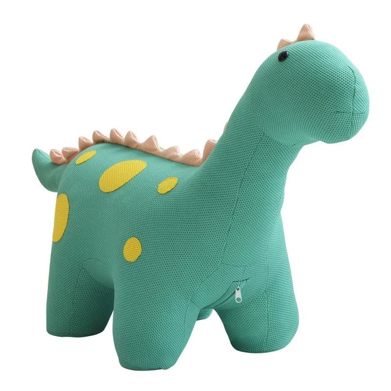 Whimsical Wooden Dinosaur Stool - Kids Playroom & Nursery Decor, Outdoor Porch Seating, Fun & Comfortable Children's Furniture for Home & Garden