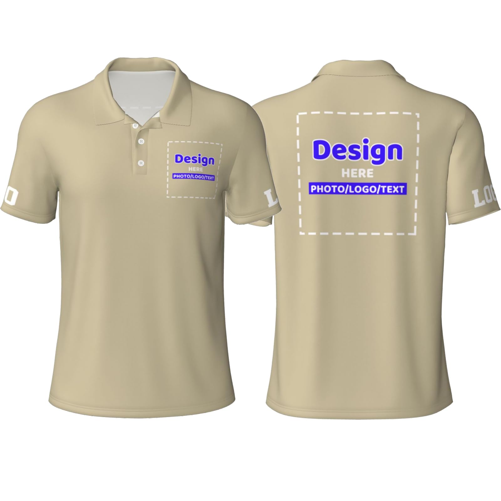 Custom Polo Shirts for Men & Women - Personalized Embroidered Logo Golf Shirts | Design Your Own Company Uniforms & Team Apparel | Perfect for Corporate Events, Golf Tournaments & Branding