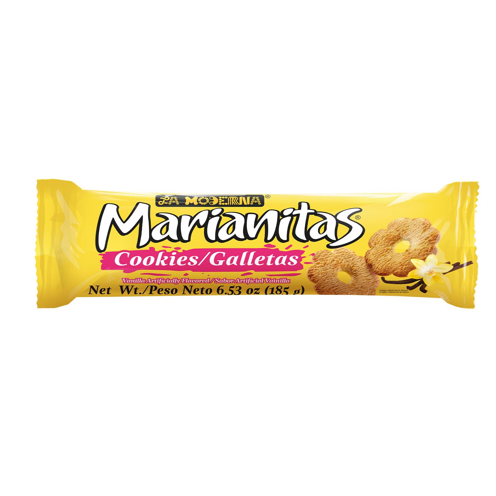 LA MODERNA Marianitas Vainilla Vanilla Cookies - Sweet & Delicious Mexican Snacks (6.53 oz, Pack of 20) - Perfect for Parties, School Lunches & Coffee Breaks