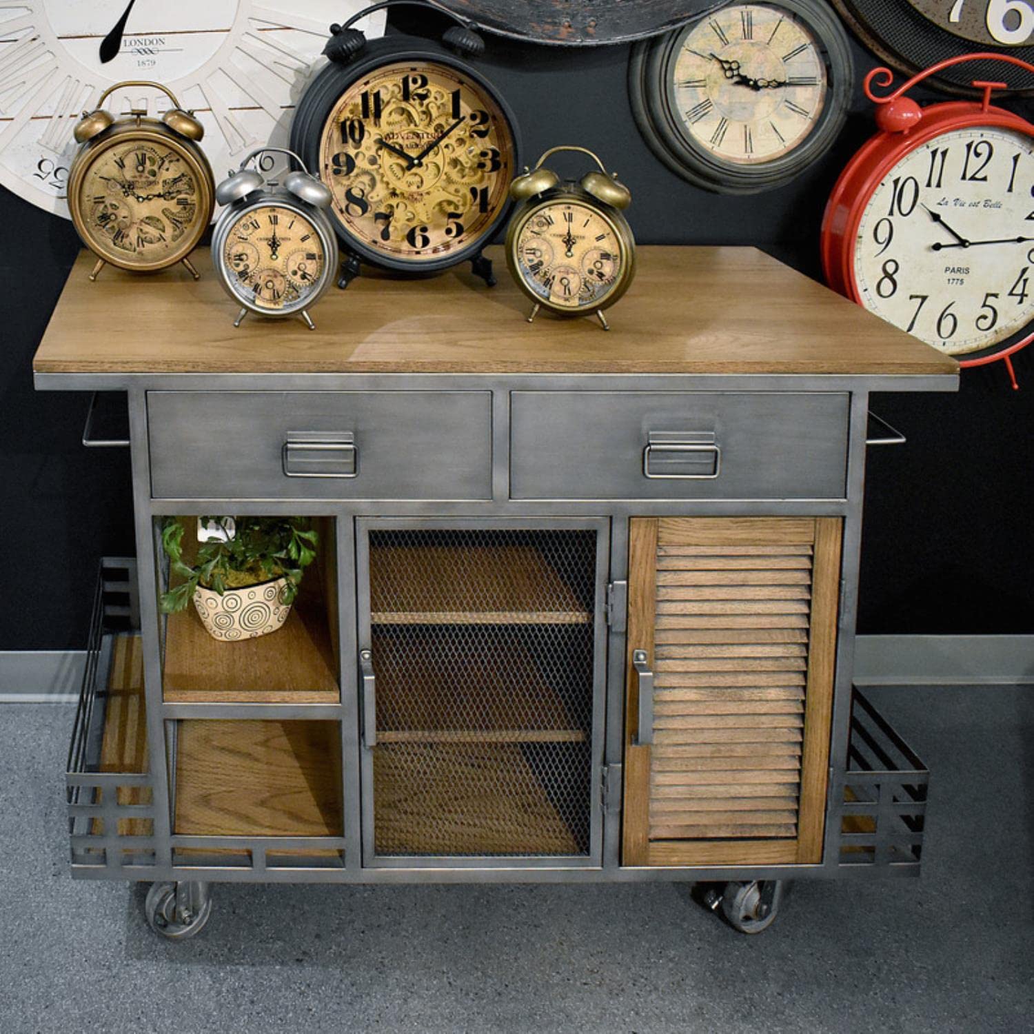 Yosemite Kitchen Island Cart - Stylish & Functional for Small Spaces